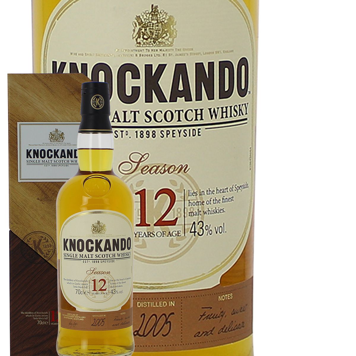 KNOCKANDO Scotch whisky single malt Speyside Season 43% 12 ans avec étui 70cl