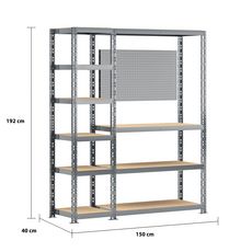 Concept rangement de garage MODULÖ STORAGE SYSTEME EXTENSION 2 étagères-établi 10 plateaux longueur 150 cm