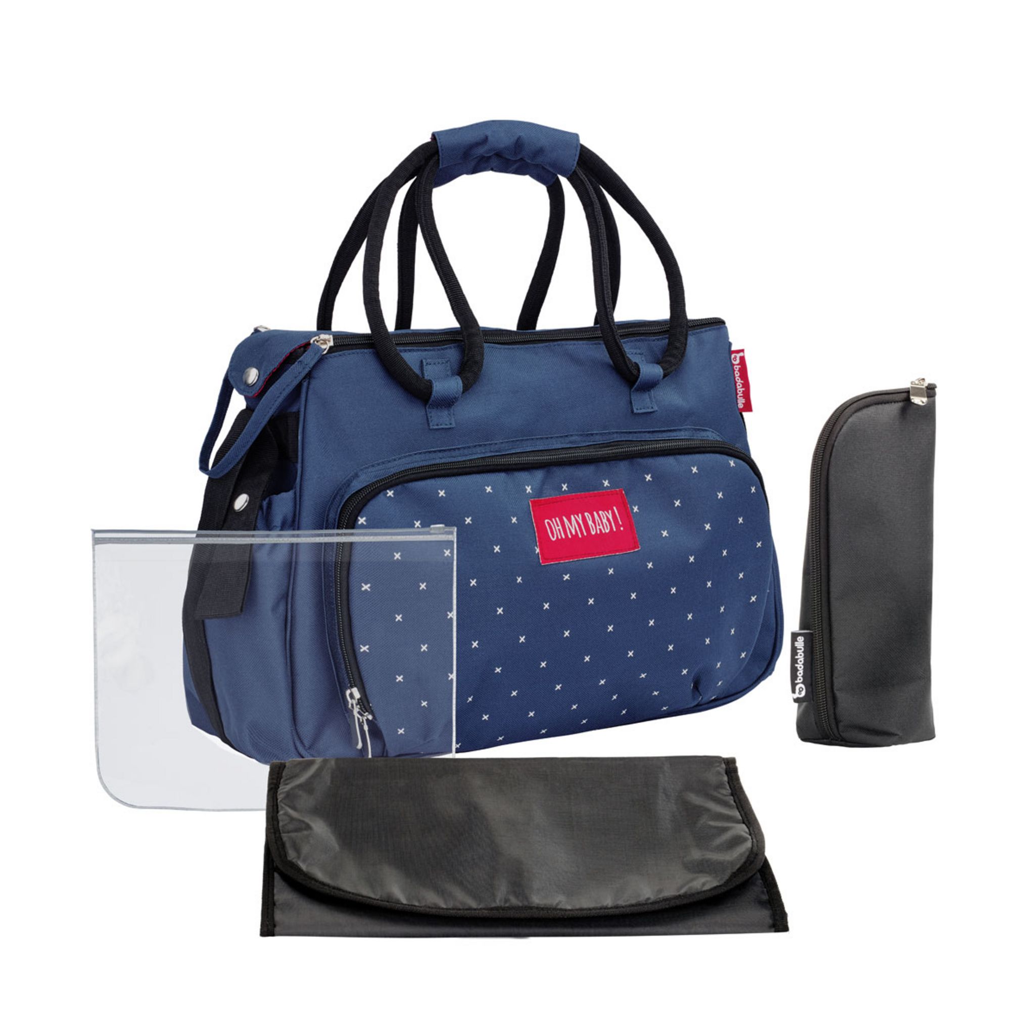 Sac langer multipoches BOHO bleu marine