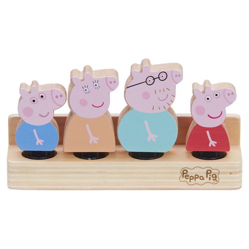 Peppa Pig Coffret famille en bois 4 personnages