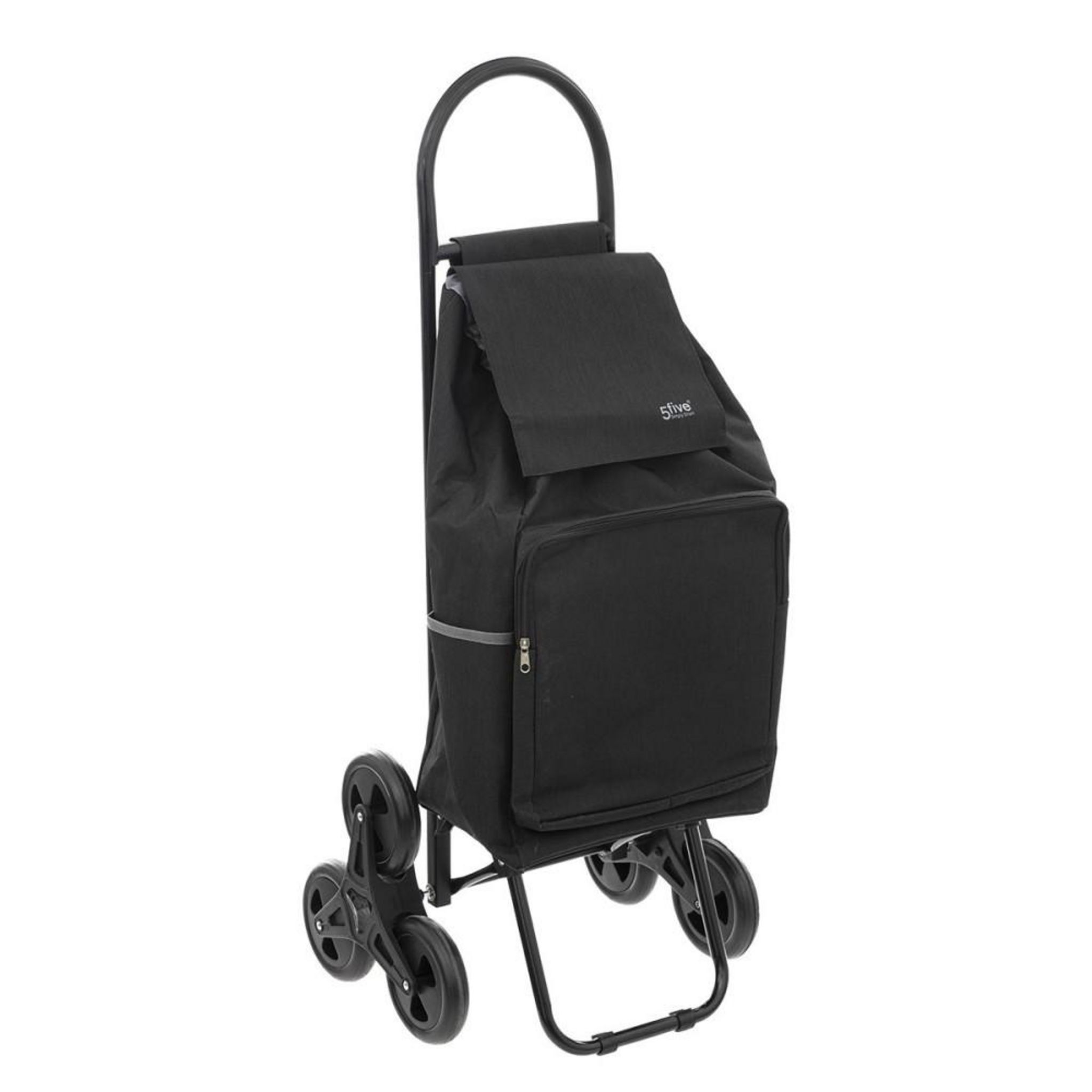 ATMOSPHERA Chariot de shopping 6 roues metal nomade noir pas cher Auchan