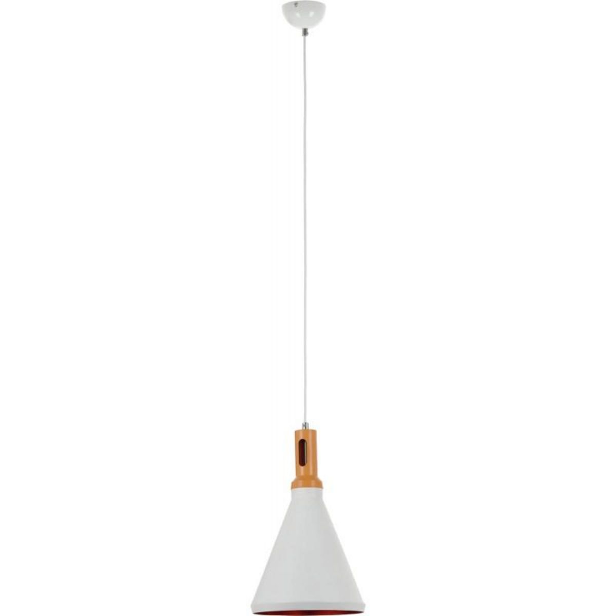 Paris Prix Lampe Suspension Design  Selene  24cm Blanc