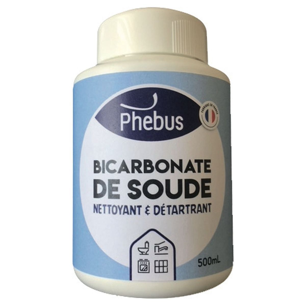 PHEBUS Bicarbonate de soude nettoyant et détartant 500ml 500ml