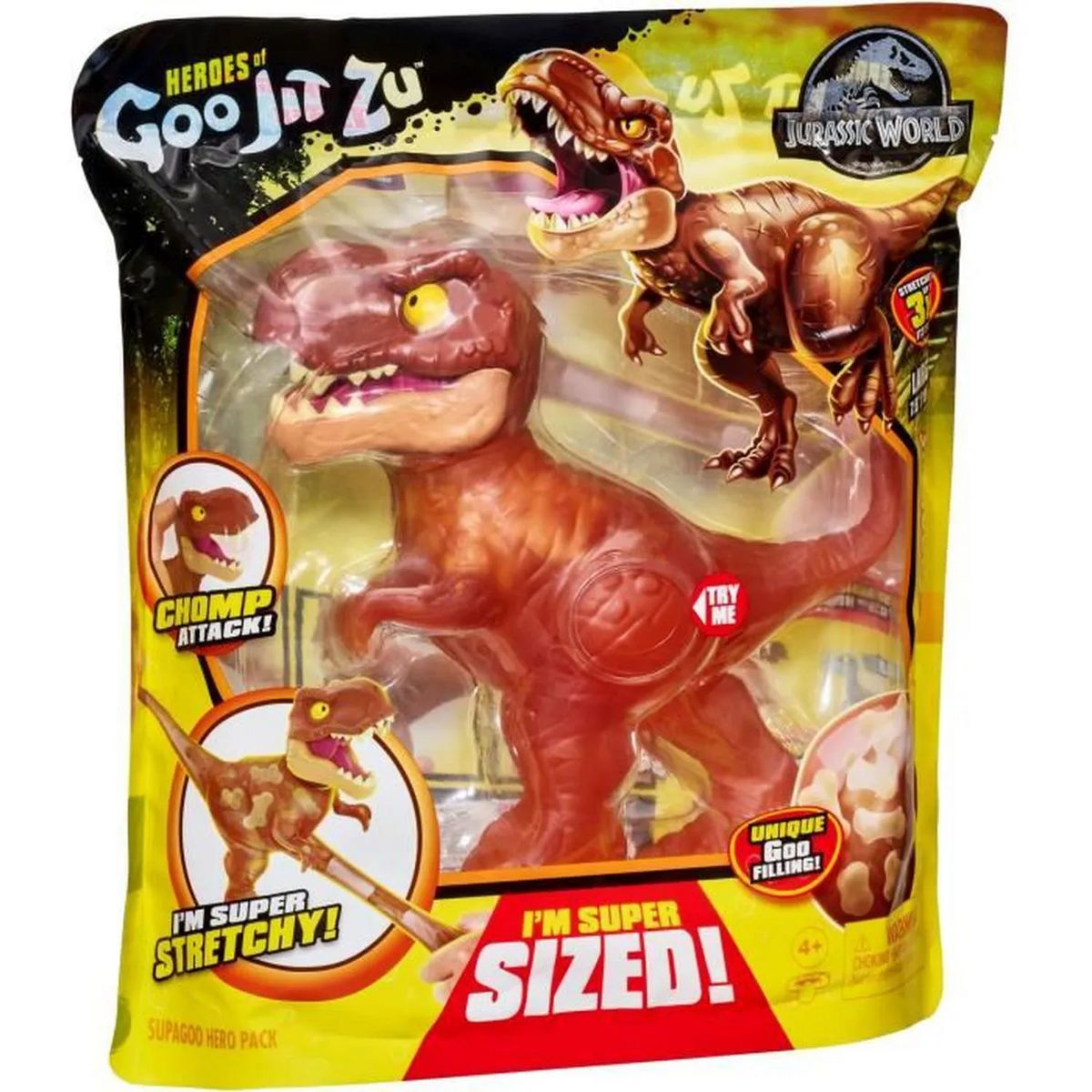 MOOSE TOYS Figurine T-Rex Jurassic World 15 cm - Goo Jit Zu