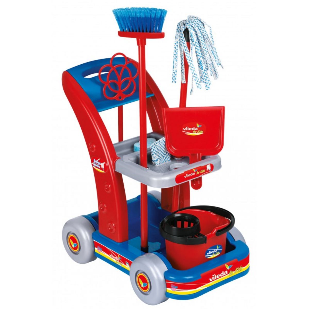 JOUET ENFANT CHARIOT DE NETTOYAGE - Crème