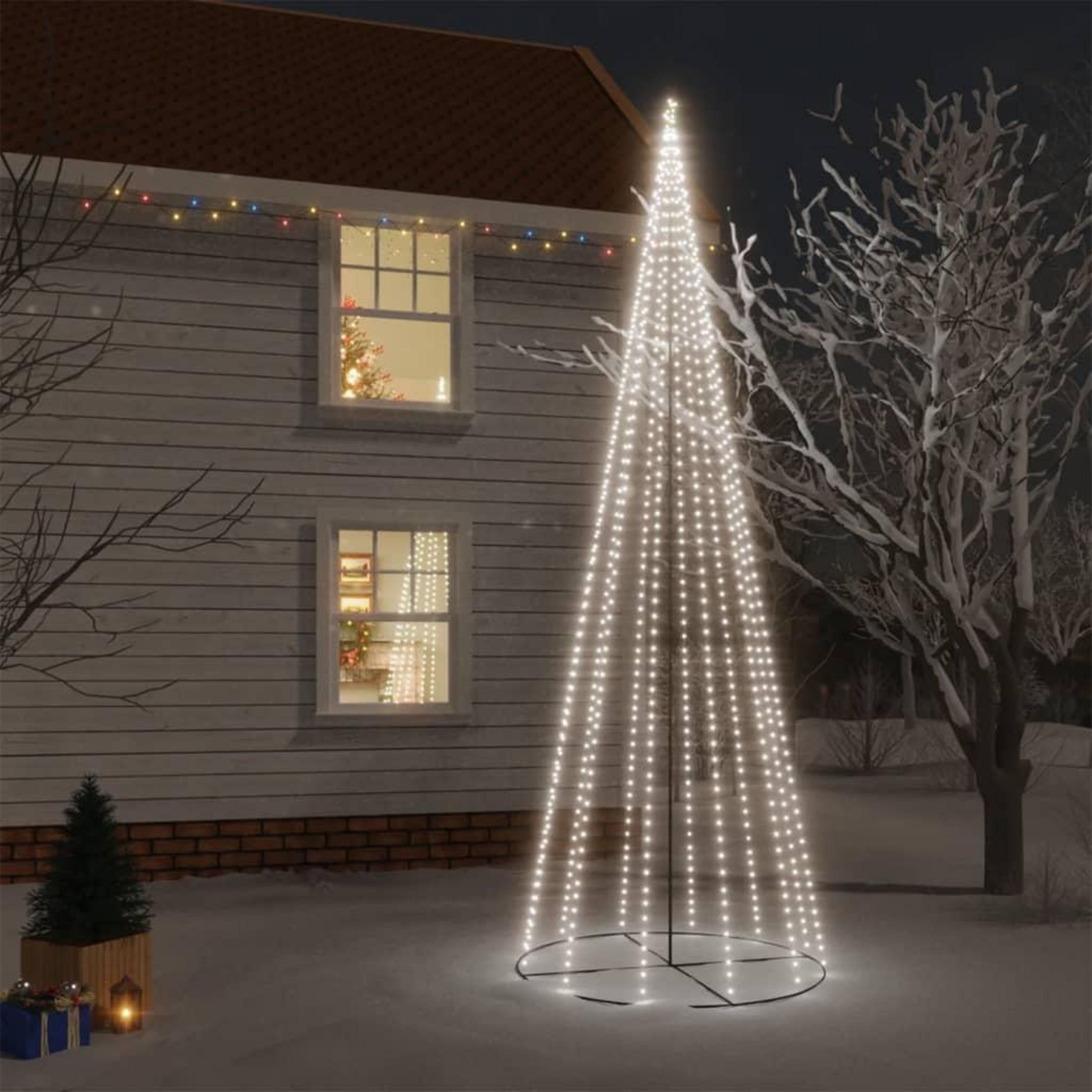 Sapin de Noël cône 752 LED blanc chaud 160x500 cm
