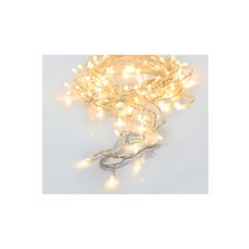 Guirlande scintillante EDM - esprit de Noël - lumière blanche chaude - 24 ampoules LED - 2,3 m - 72