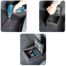 TECHNOMAX Mini coffre-fort pour voiture - Clé à double panneton - 1.6 L