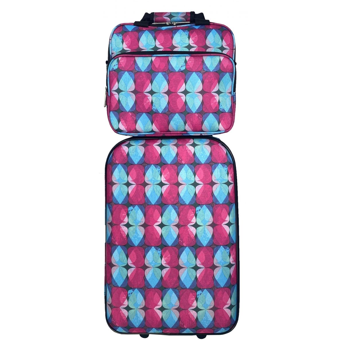 Lot Valise Cabine et Reporter Souple David Jones Polyester