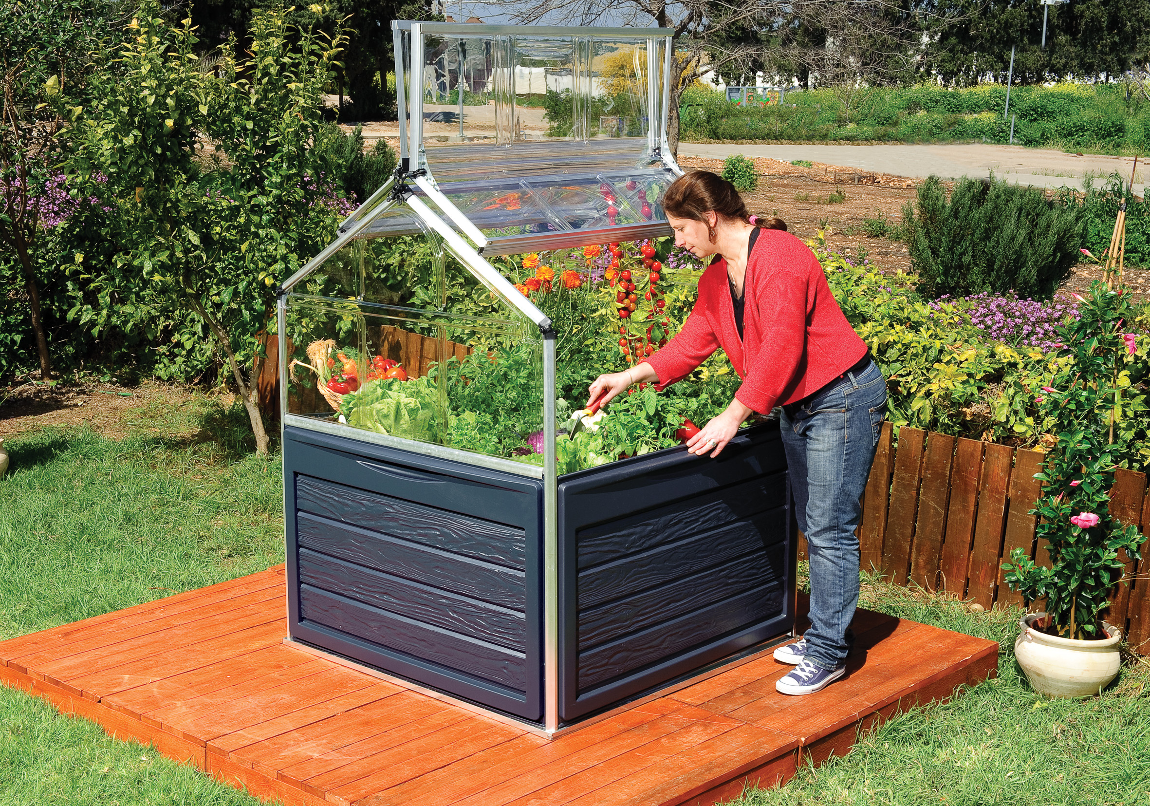 Mini Serre de Jardin en Aluminium et Polycarbonate Plant Inn (118 x 118 cm)  - Canopia