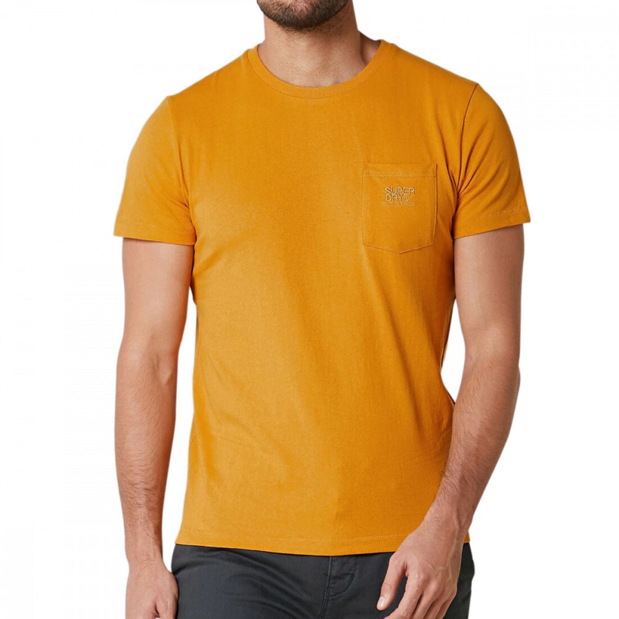 SUPERDRY T shirt Jaune Moutarde Homme Superdry Denim Goods pas