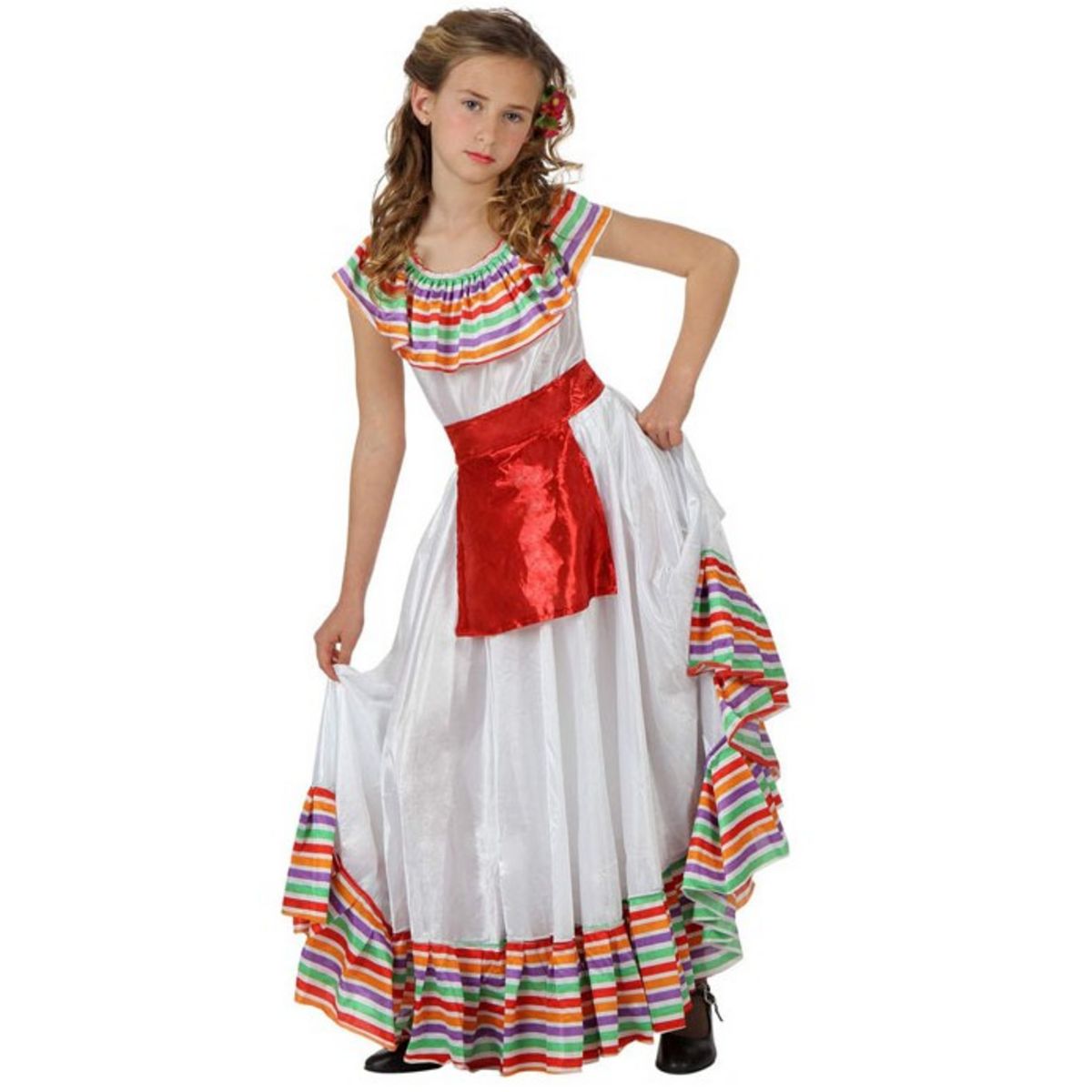 ATOSA Déguisement Mexicaine - Enfant - 7/9 ans (122 à 134 cm)