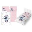 DISNEY Parure housse de couette enfant en coton MINNIE MOUSE. Coloris disponibles : Rose