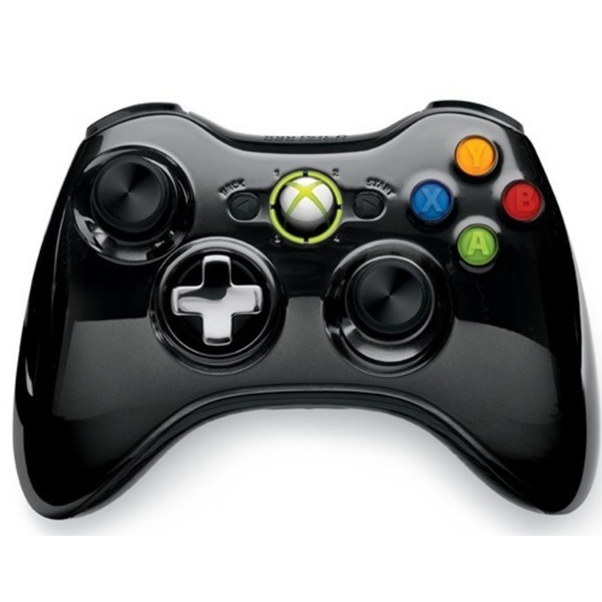 Manette Chrome Black Xbox 360 pas cher 