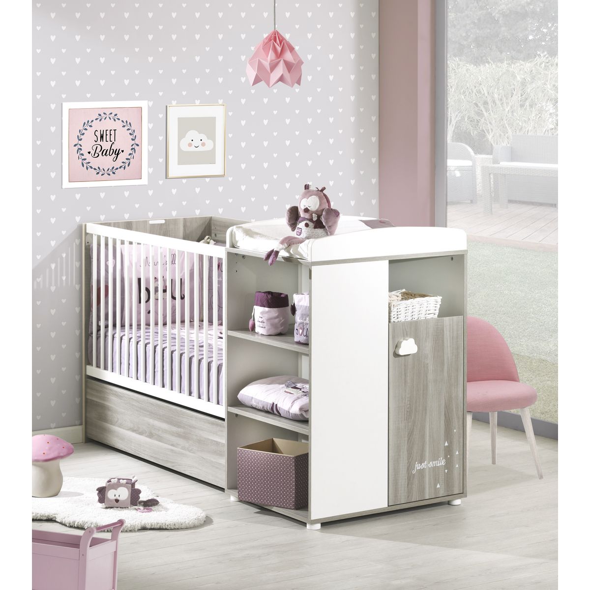 Baby Price Lit Bebe Combine 1x60 Cm Evolutif En 90x190 Cm Happy Chene Silex Pas Cher A Prix Auchan