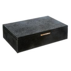 Boîte à Bijoux  Grainé  21cm Noir