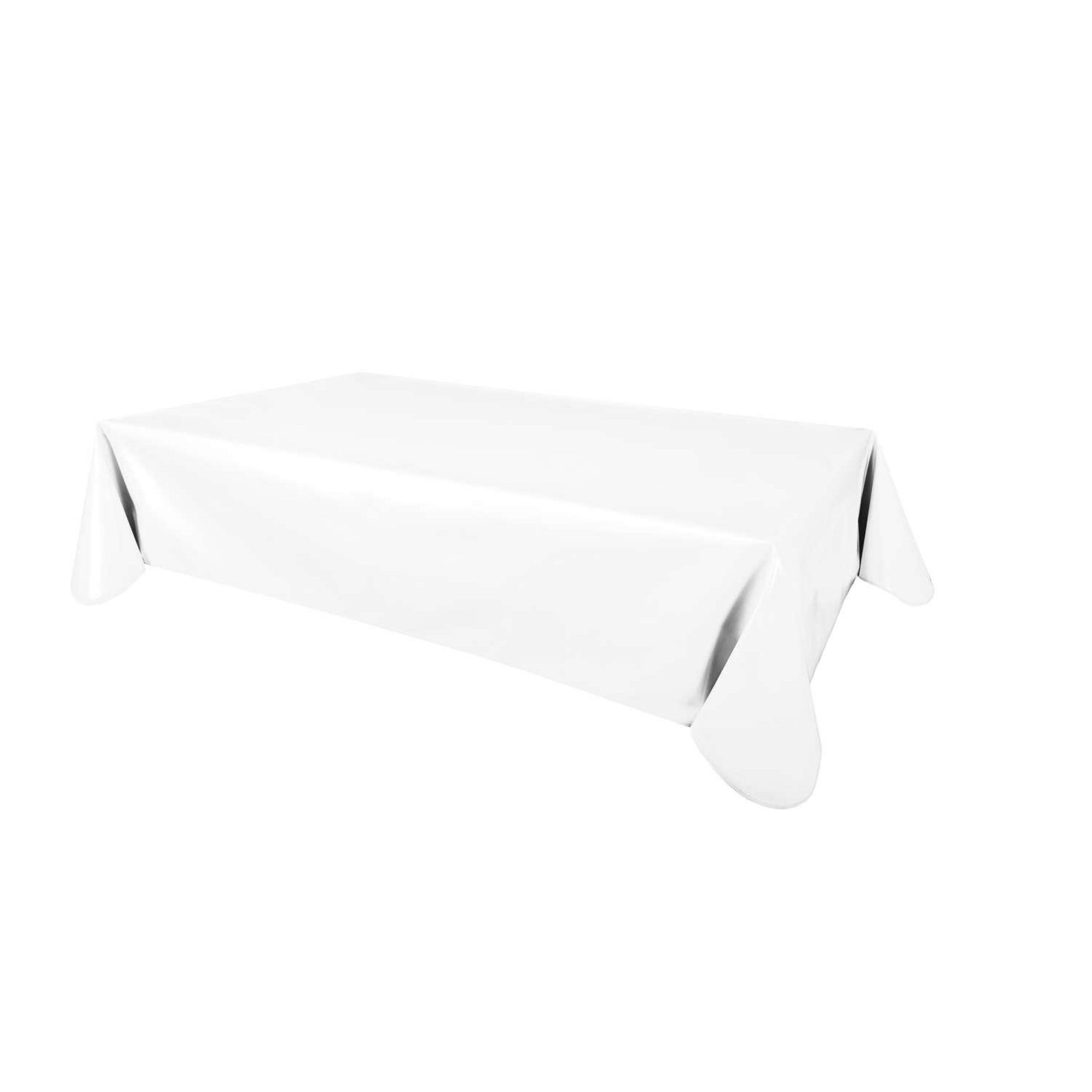 TOILINUX Nappe en toile cirée rectangulaire uni - 140 x 250 cm - Blanc pas  cher 