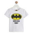 BATMAN T-shirt manches courtes bébé garçon . Coloris disponibles : Blanc