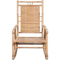 Chaise a bascule avec coussin Bambou