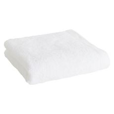 Drap de bain uni en coton 600 g/m² (Blanc)