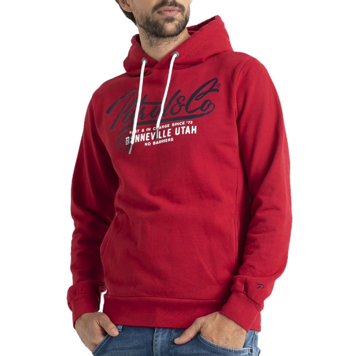 Sweat capuche 2025 homme rouge