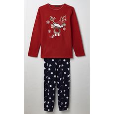 IN EXTENSO Ensemble pyjama polaire renne fille (Rouge )