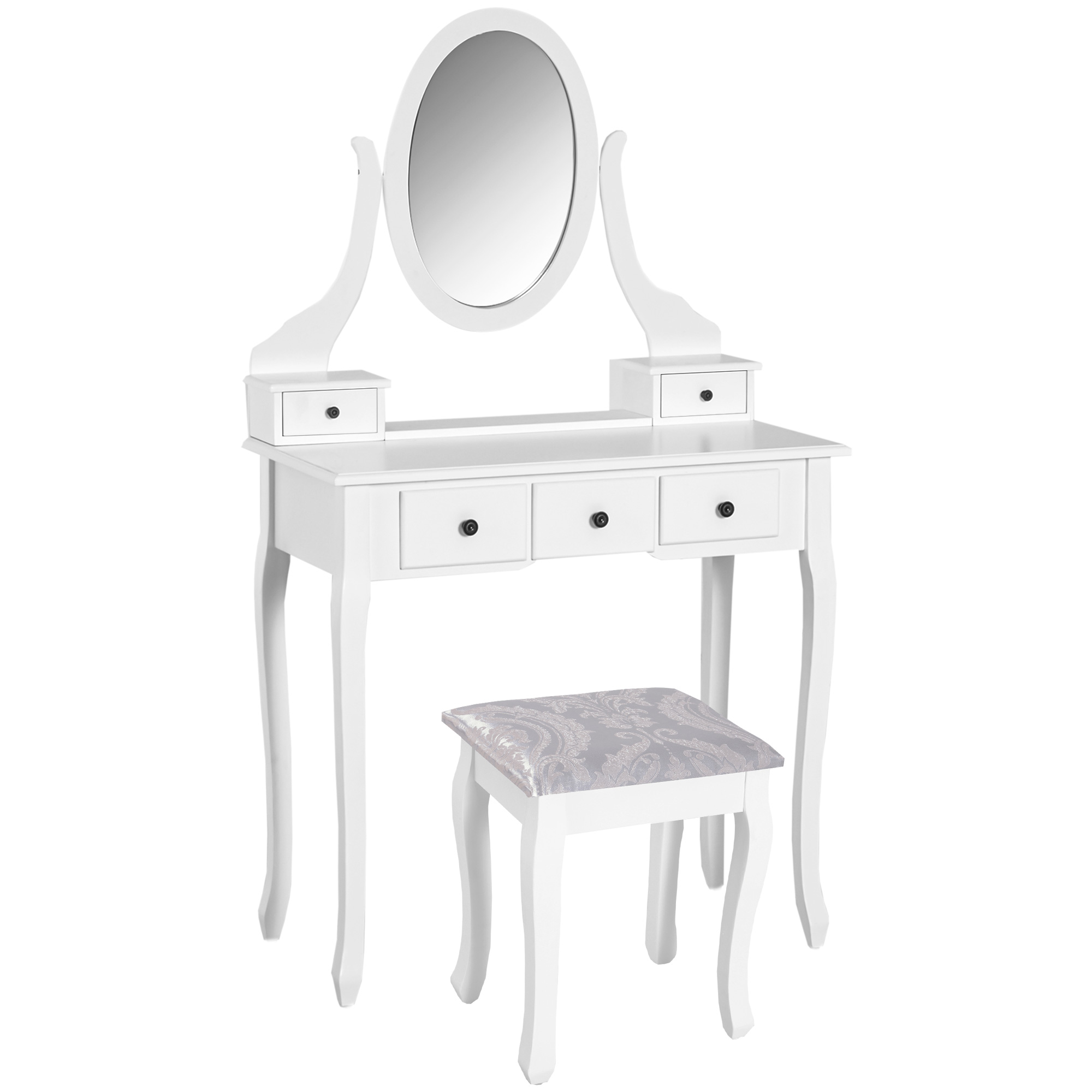 Coiffeuse enfant design girly motif coeur - tiroir, miroir