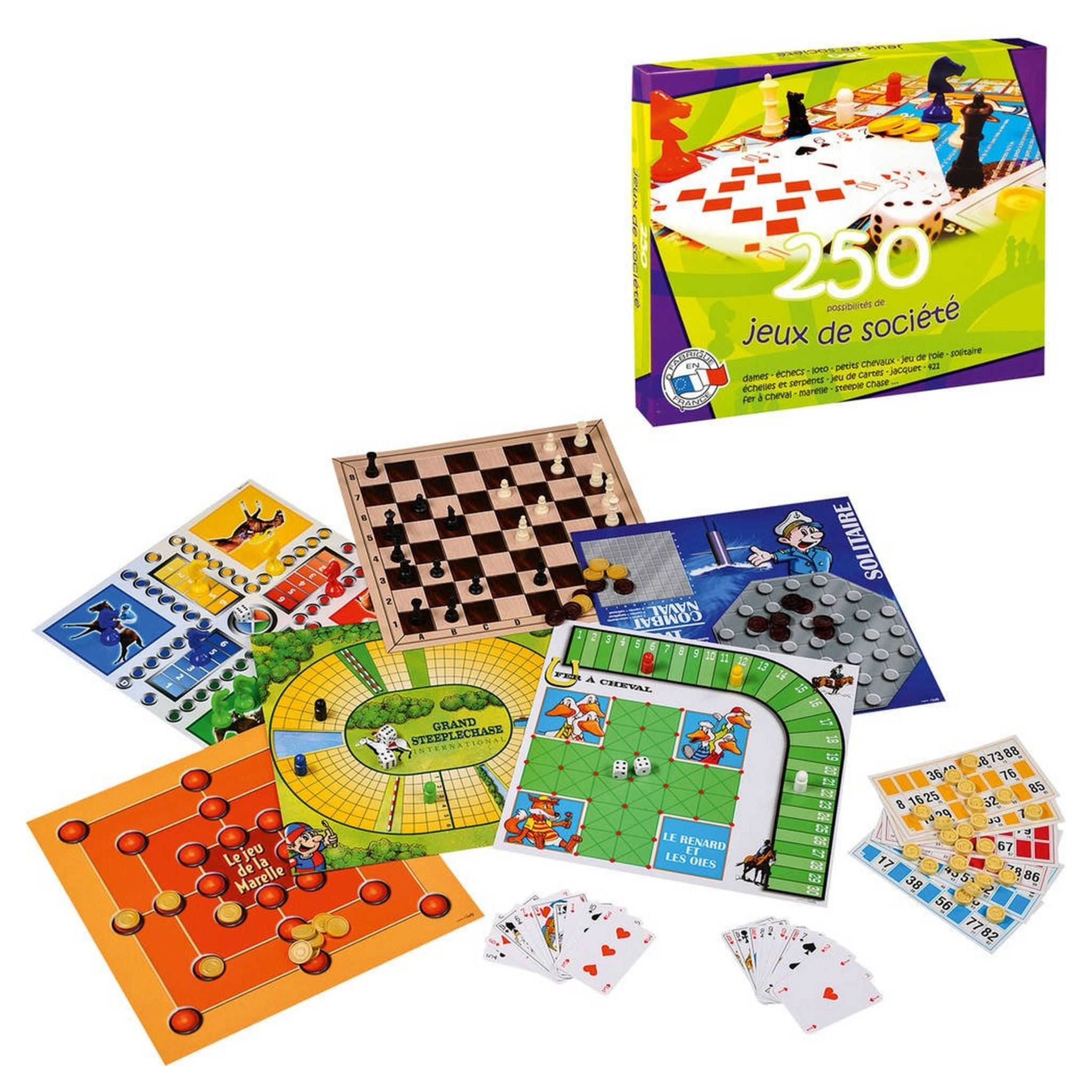 FERRIOT Coffret 250 jeux de société pas cher 