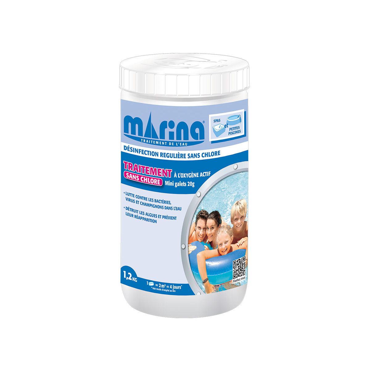 MARINA Traitement à l'oxygène actif sans chlore 1,2 kg - Marina