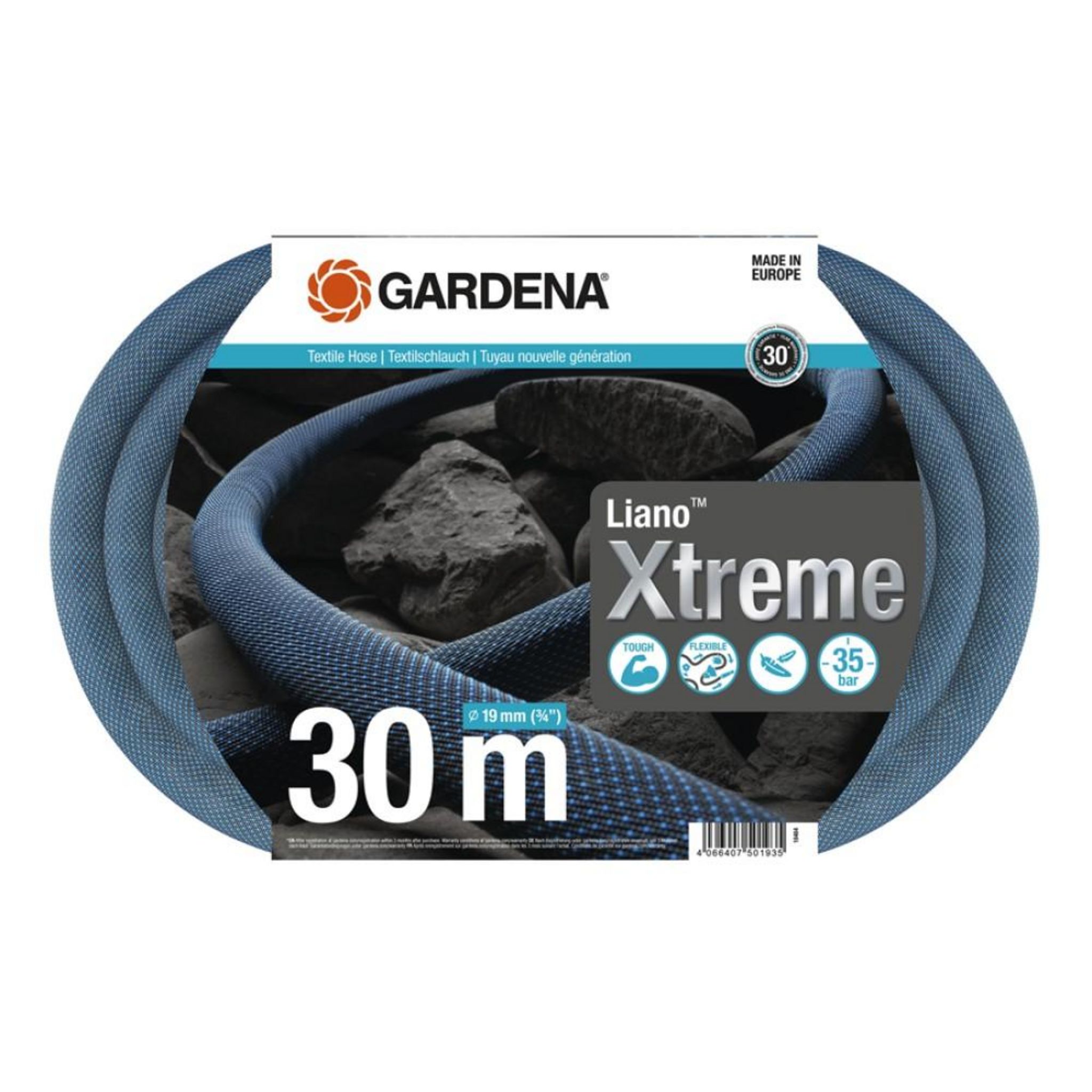 Kit tuyau d'arrosage Liano Xtreme 10 m avec adaptateur pour robinet GARDENA