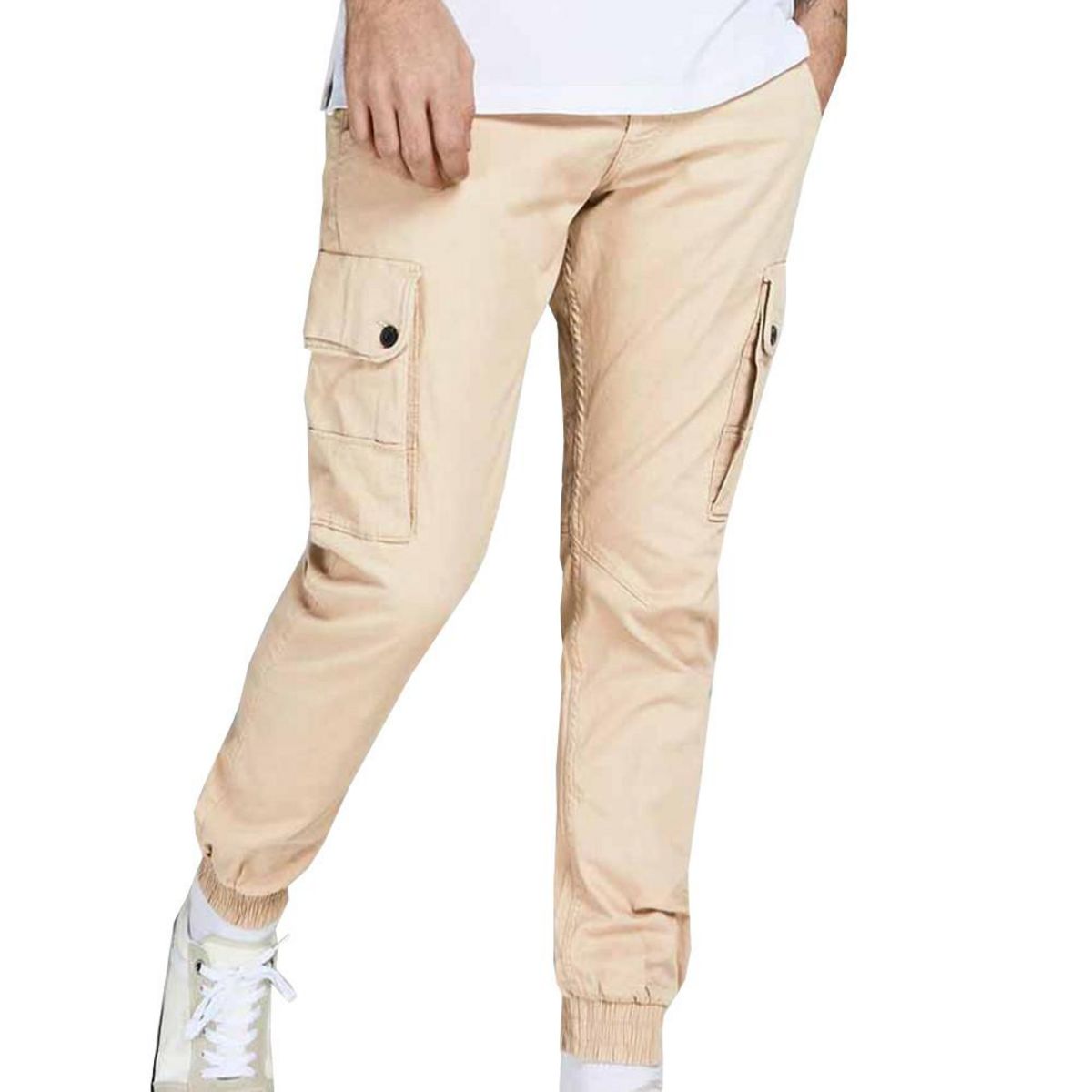 Pantalon cargo best sale beige homme