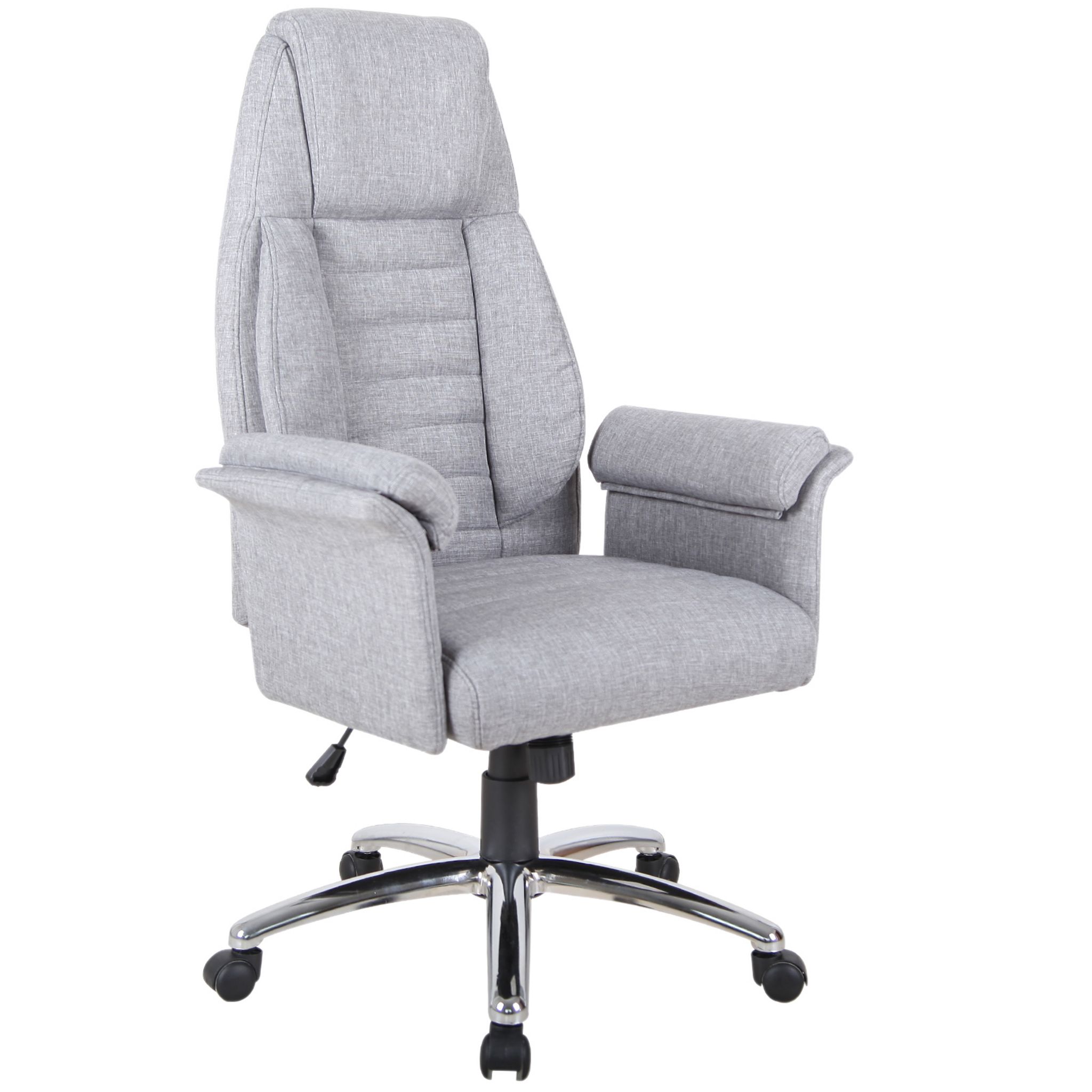 HOMCOM Chaise de bureau velours fauteuil bureau massant coussin lombaire  intégré hauteur réglable pivotante 360° gris clair