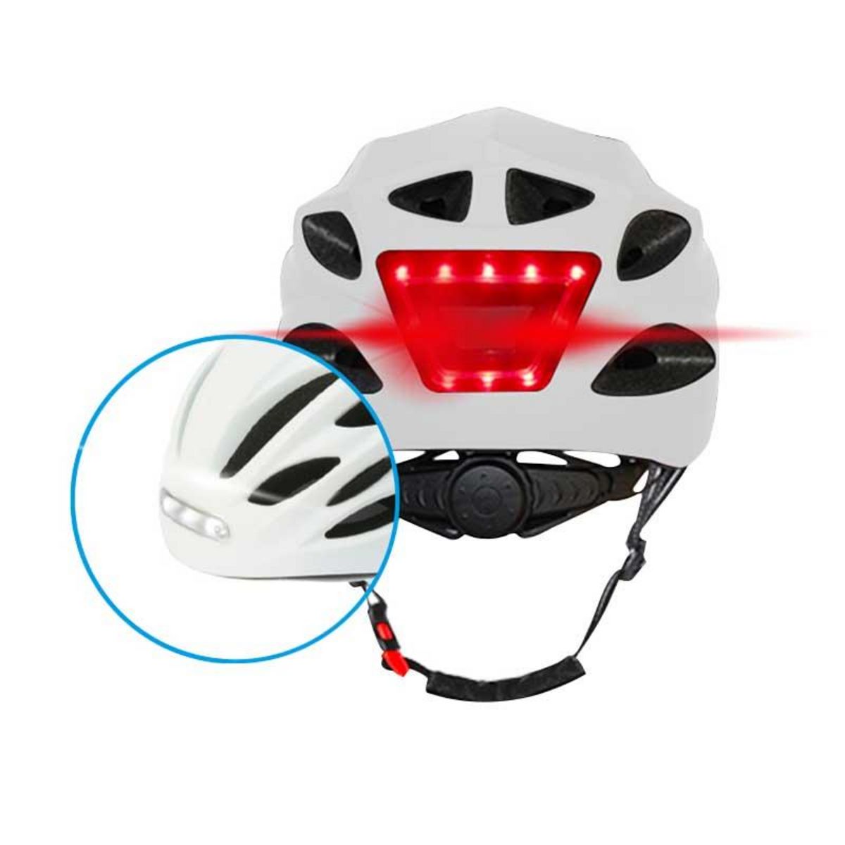 Casque bol blanc Vélo, BMX, Trottinette taille M-L casque intelligent