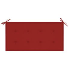 Coussin de banc de jardin Rouge 100 x 50 x 3 cm
