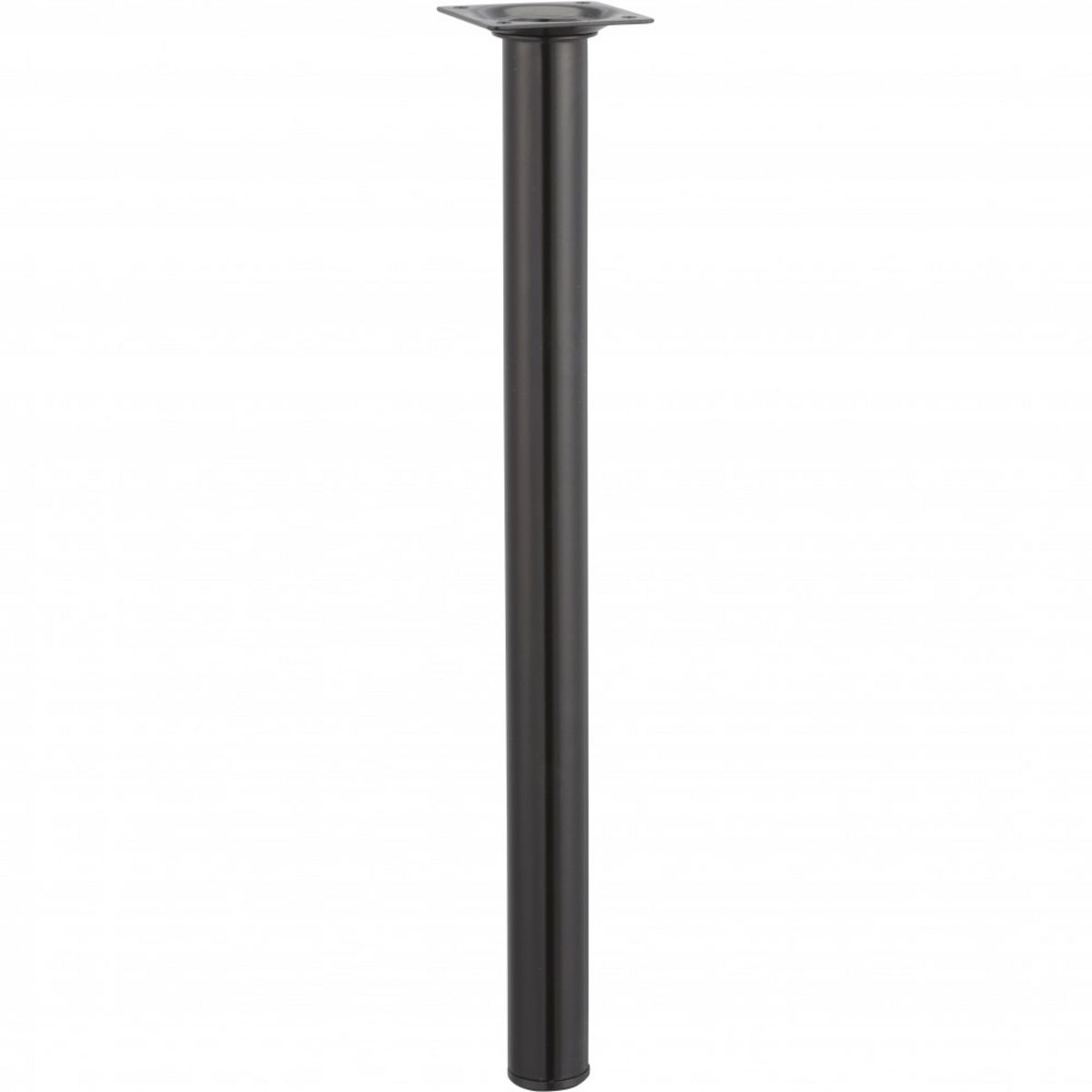 CENTRALE BRICO Pied de table basse cylindrique fixe acier époxy noir, 40 cm