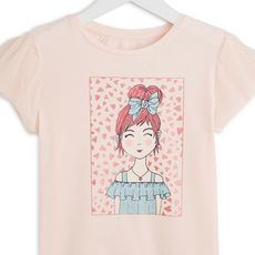 IN EXTENSO T-shirt manches courtes fille (Rose)