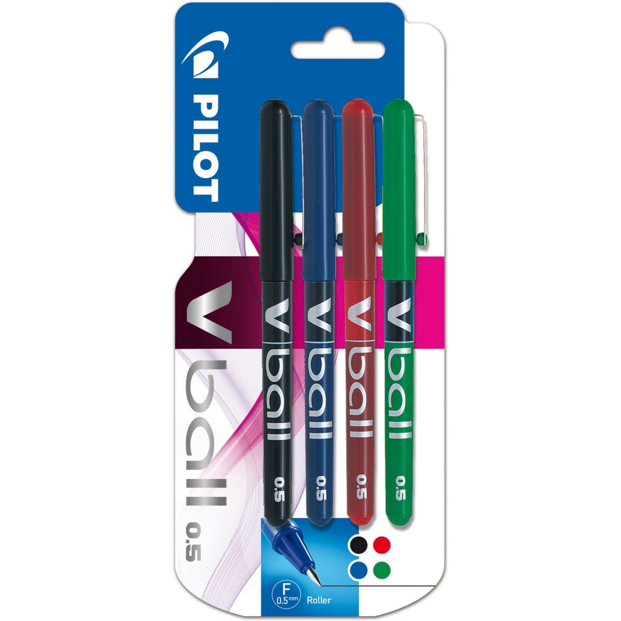 Stylo roller Pilot V-ball 0,5 mm, toute l'écriture sur