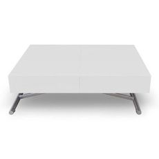 Table Basse Relevable  Lift  120-190cm Blanc