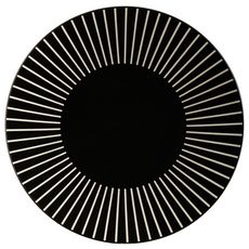 TOILINUX Lot 2x Assiette plate Sun - Diam. 27 cm - Noir