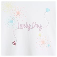 IN EXTENSO T-shirt manches courtes lovely day fille (BLANC)