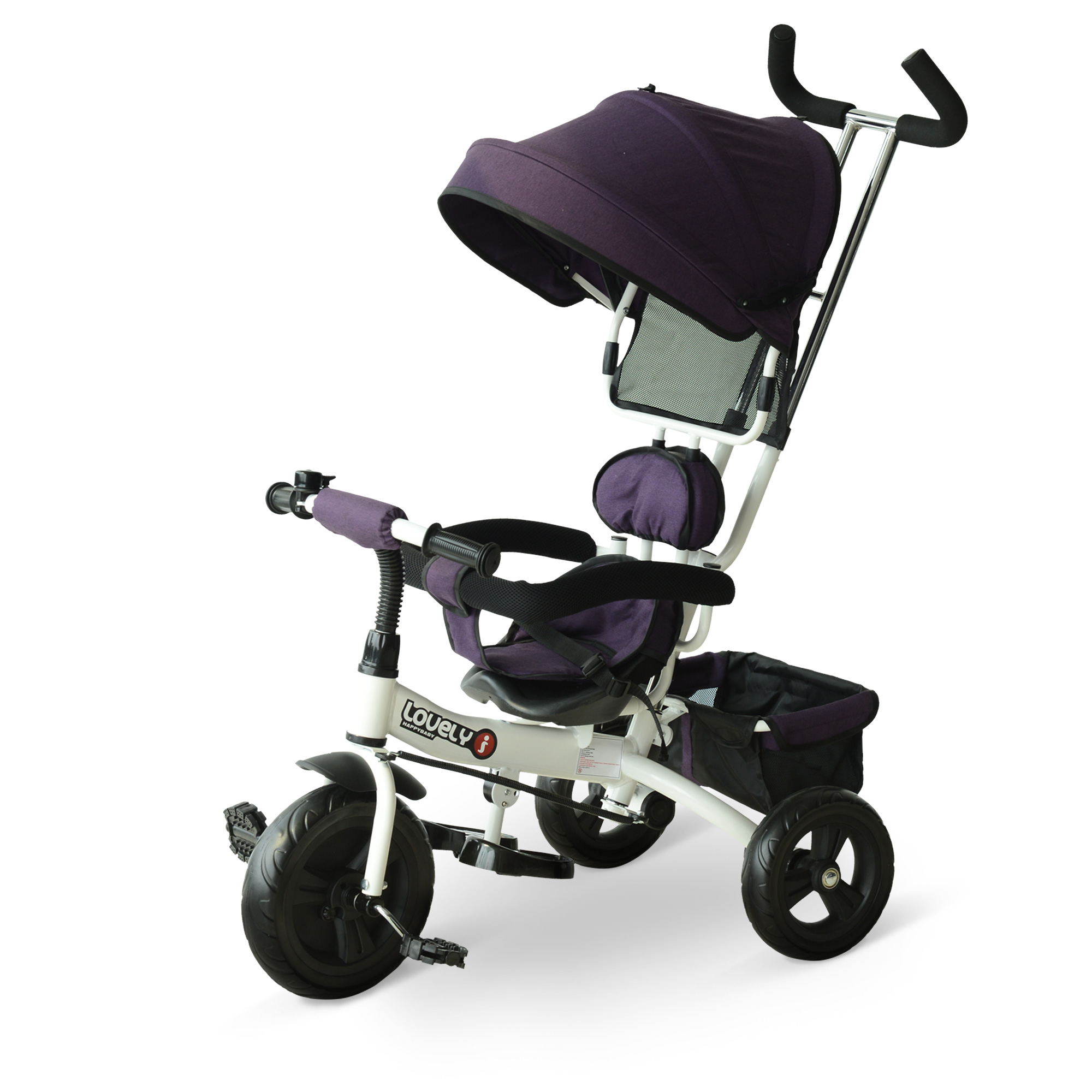 Trottinette vidaXL Tricycle pour enfants avec poignée pour parents  Multicolore