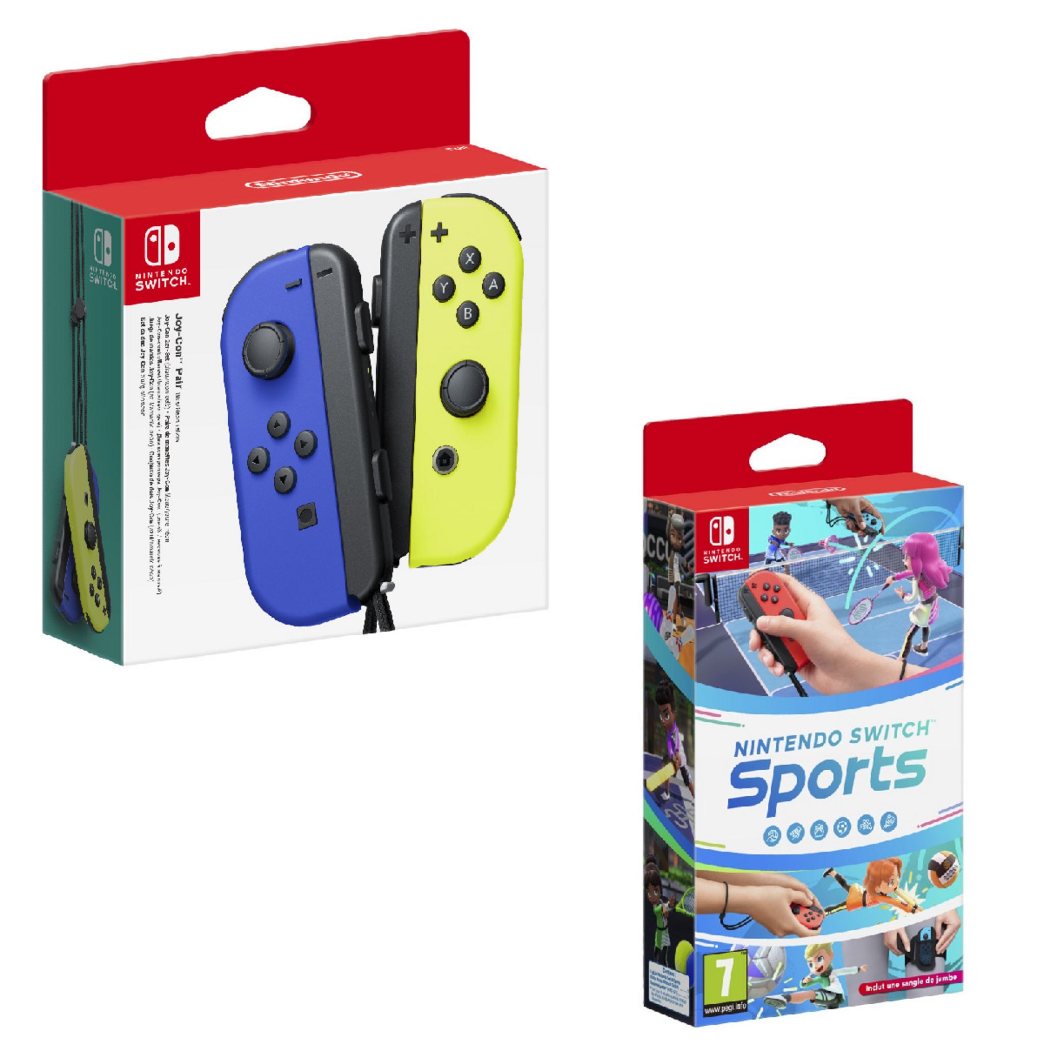 Paire de manettes Joy-Con Bleu & Jaune Néon