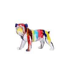 Statuette Déco  Bulldog  40cm Multicolore