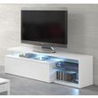 Meuble TV avec éclairage led  BLUE L150cm. Coloris disponibles : Blanc