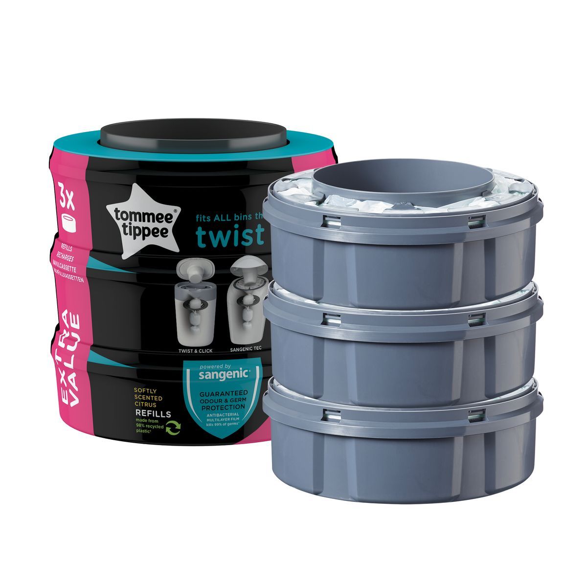 TOMMEE TIPPEE Recharges Twist & click x3