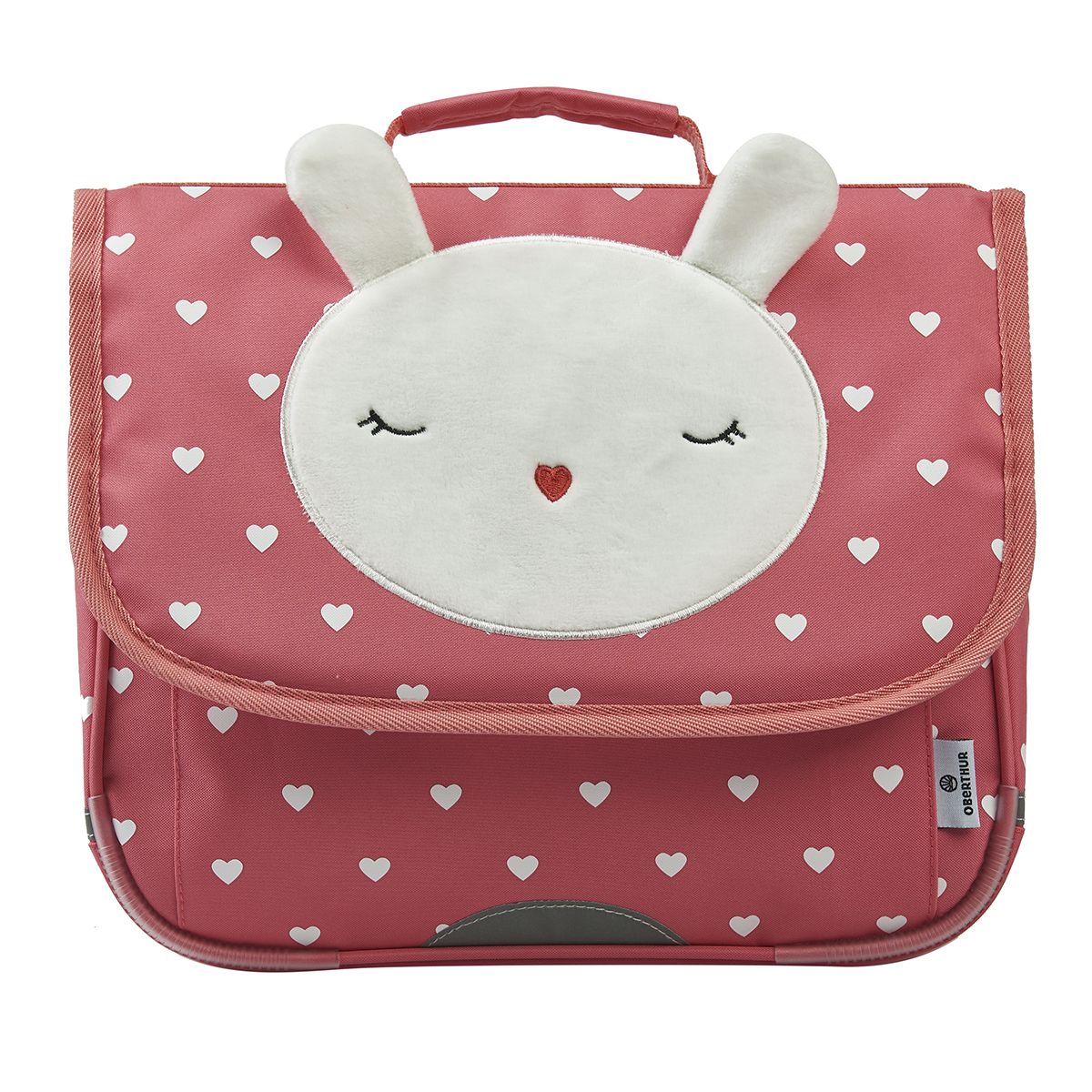 Cartable maternelle 32 cm rose motif lapin