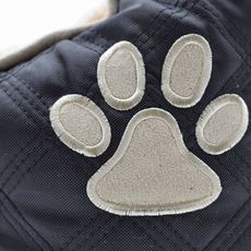 Corbeille en tissu matelassée noir et beige pour petits chiens et chats (Beige / Noir)