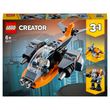 lego creator 31111 - le cyber drone, jouet de construction de l’espace, robot, scooter et minifigure