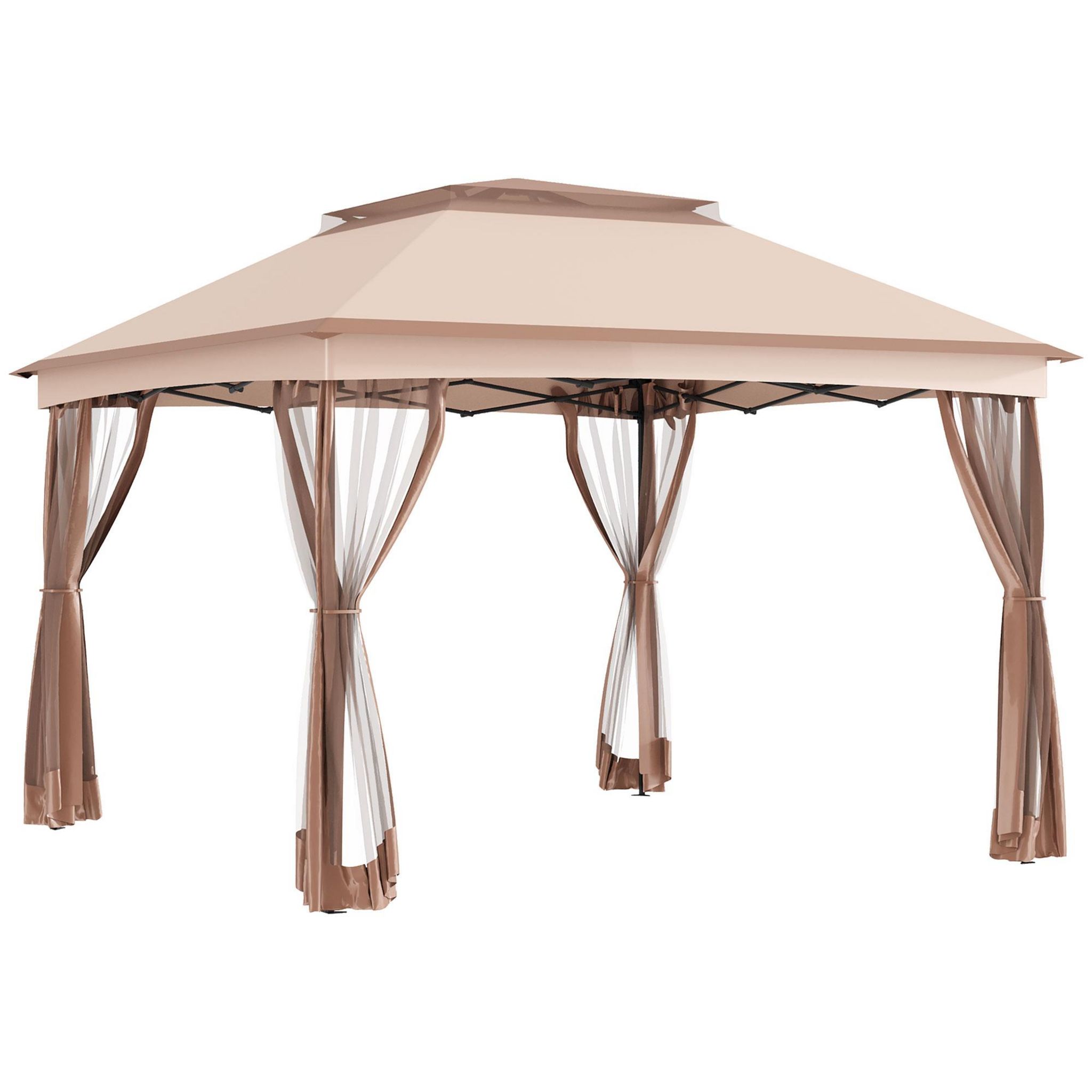 Outsunny 10' x 10' Tonnelle barnum de jardin Pop-up tente de