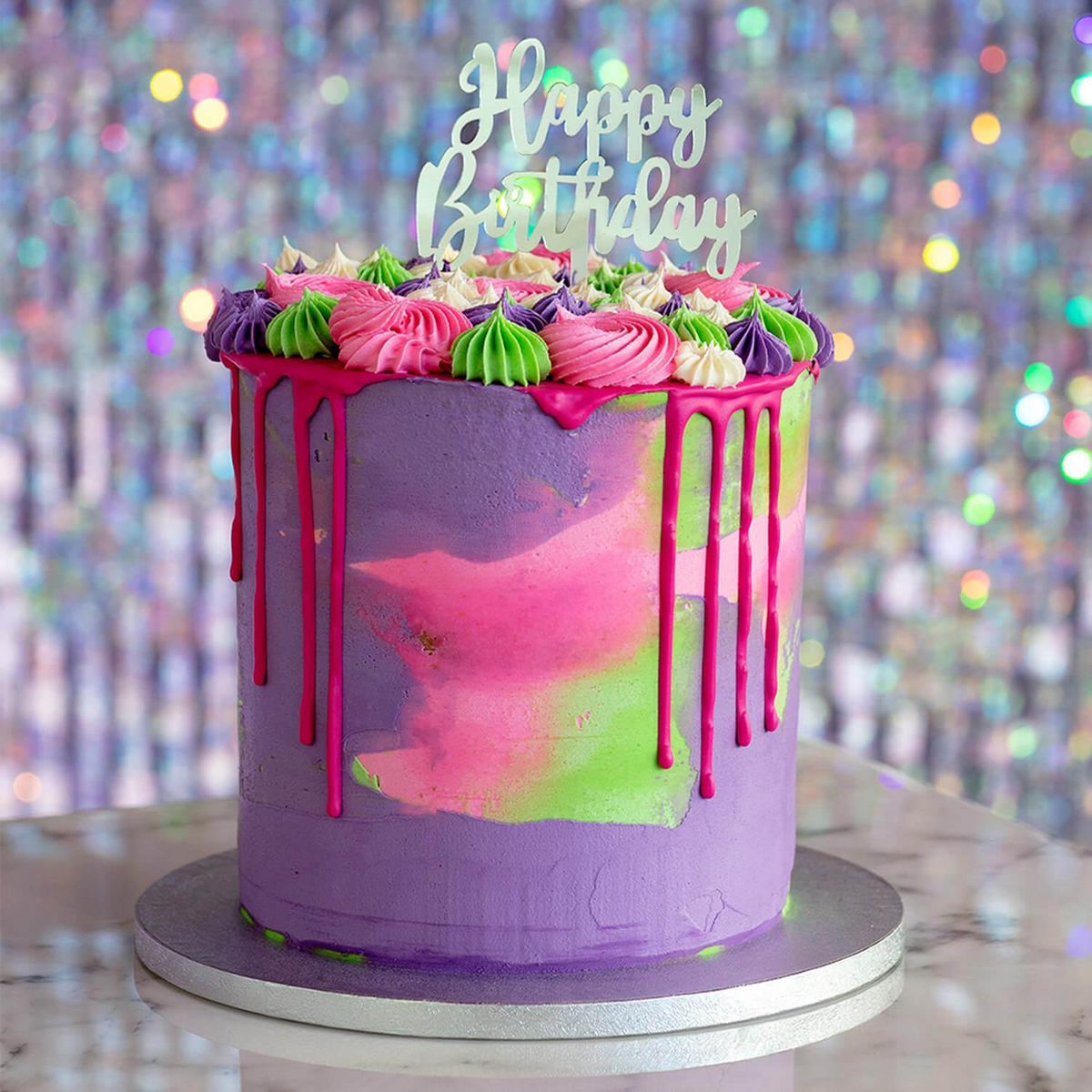 Gâteau Happy Birthday - Auchan traiteur